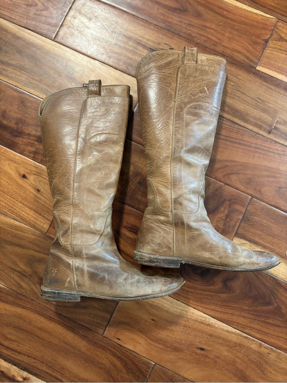 Frye Paige Tall Riding Boots in Light Brown